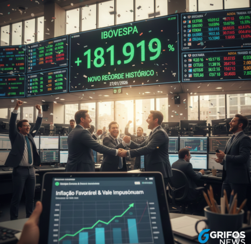 Ibovespa atinge novo recorde histórico impulsionado por inflação favorável e força da Vale