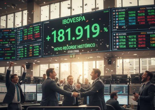 Ibovespa atinge novo recorde histórico impulsionado por inflação favorável e força da Vale