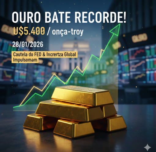 Ouro em Disparada: Metal Precioso Atravessa Barreira Histórica com Cautela do Fed