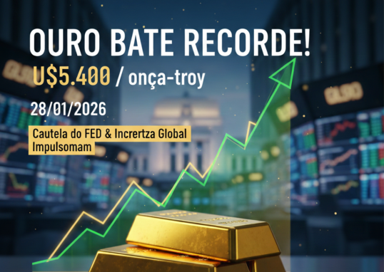 Ouro em Disparada: Metal Precioso Atravessa Barreira Histórica com Cautela do Fed