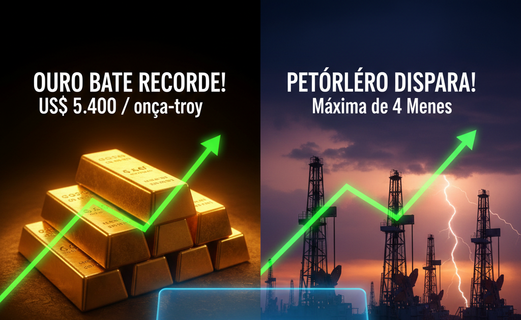 alta do ouro e do petróleo