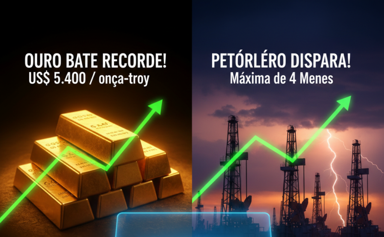 alta do ouro e do petróleo